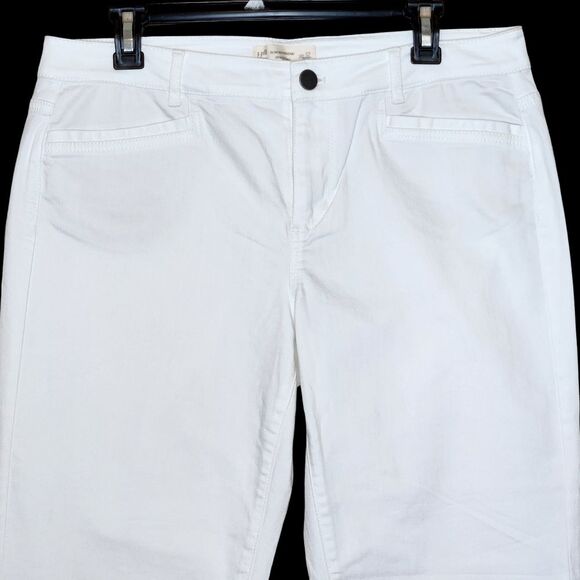 J. Jill Slim Boyfriend White Denim Straight Leg Jeans Women's Size 12 Petite - Picture 4 of 12